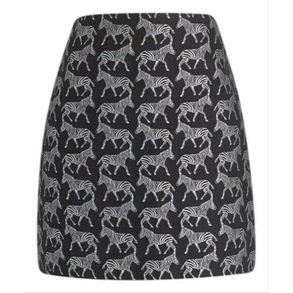 J. Crew Zebra Jacquard Mini Skirt